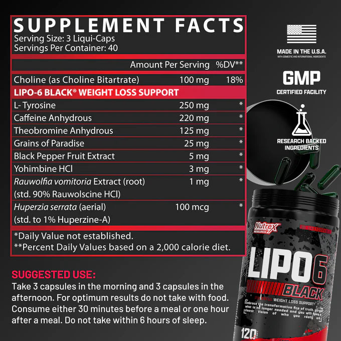 Nutrex Lipo-6 Black - SuppPrep