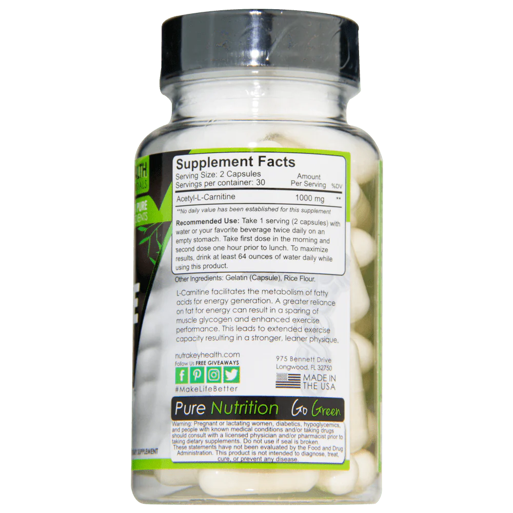 NutraKey Acetyl-L-Carnitine - SuppPrep