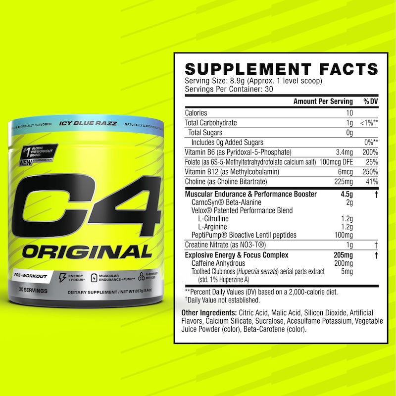 Cellucor C4 Original V3 Pre Workout Powder - SuppPrep