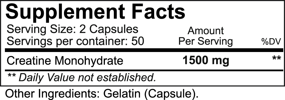 NutraKey Creatine Monohydrate Capsules - SuppPrep