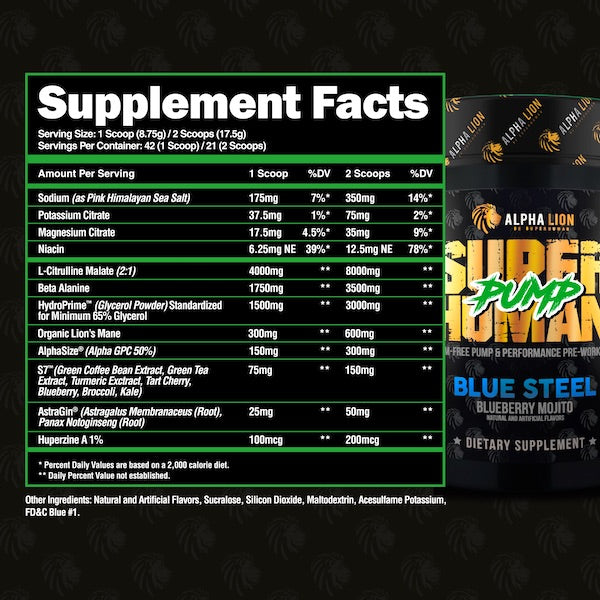 Alpha Lion Superhuman Pump - SuppPrep