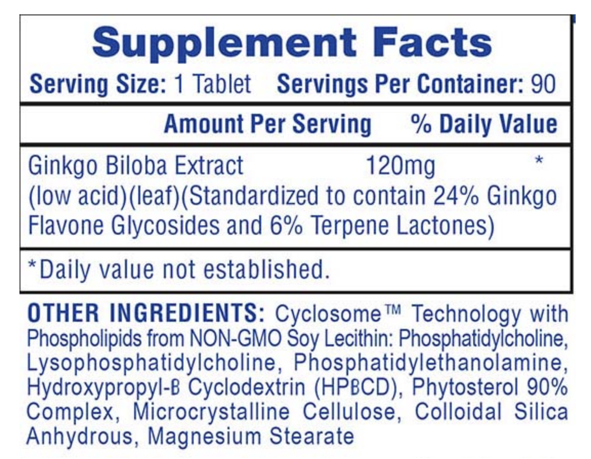 Hi-Tech Pharma Gingko Biloba - SuppPrep