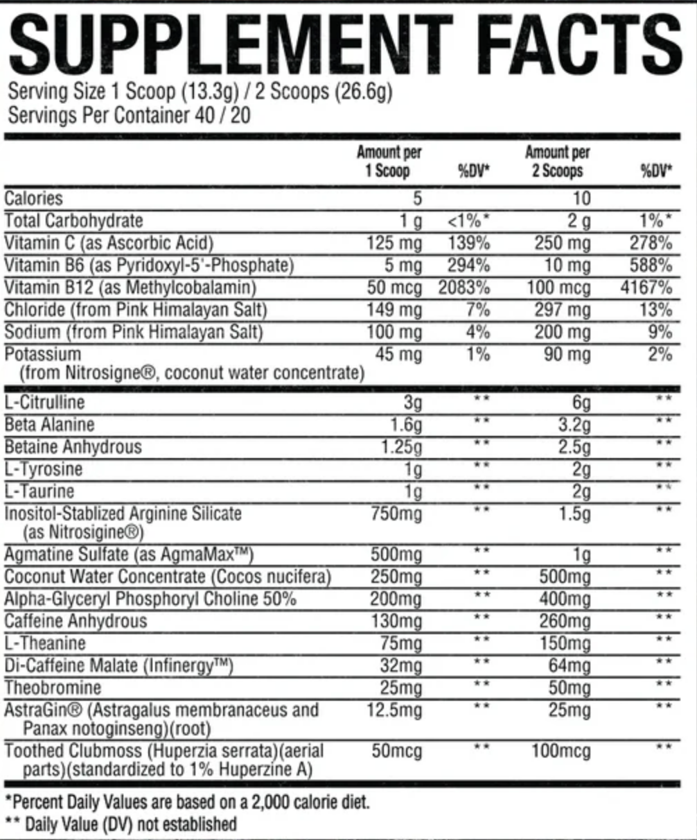 Raw Nutrition CBUM Thavage Pre - SuppPrep
