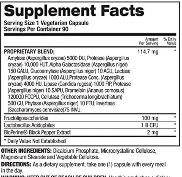 Top Secret Nutrition Digestive Enzymes Pre & Probiotics - SuppPrep