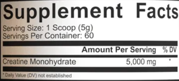 5% Nutrition Creatine Monohydrate - SuppPrep