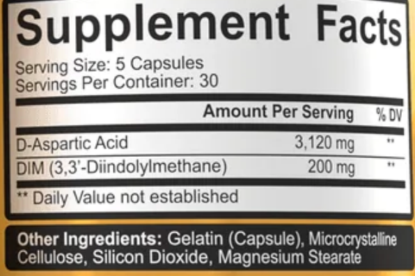 5% Nutrition D-Aspartic Acid 3120 - SuppPrep