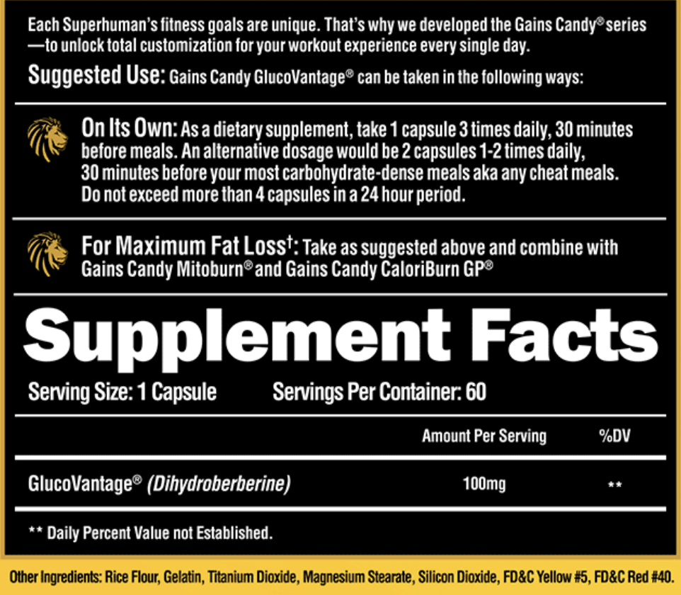 Alpha Lion Gains Candy Glucovantage - SuppPrep