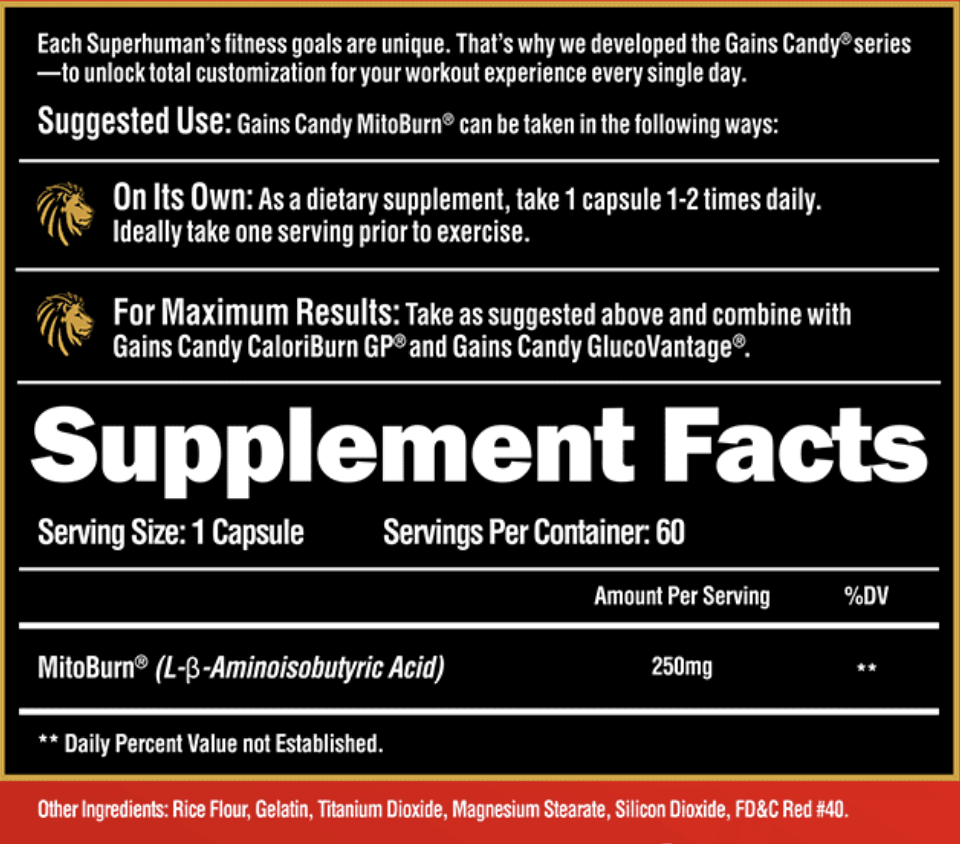 Alpha Lion Gains Candy MitoBurn - SuppPrep