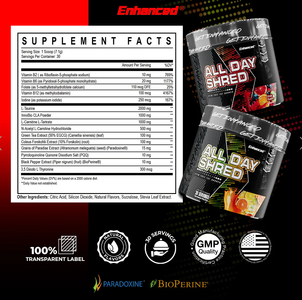 Enhanced Labs All Day Shred - SuppPrep