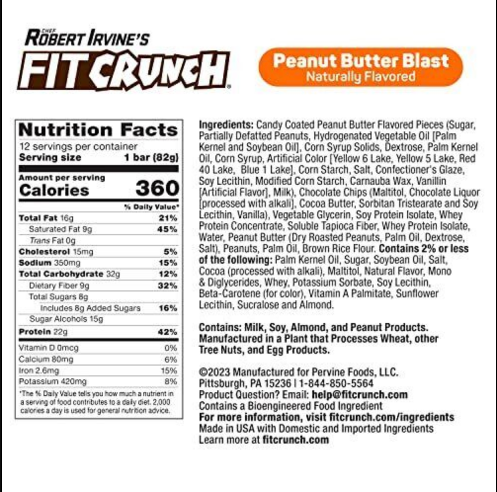 FitCrunch Loaded Protein Cookie Bar - SuppPrep