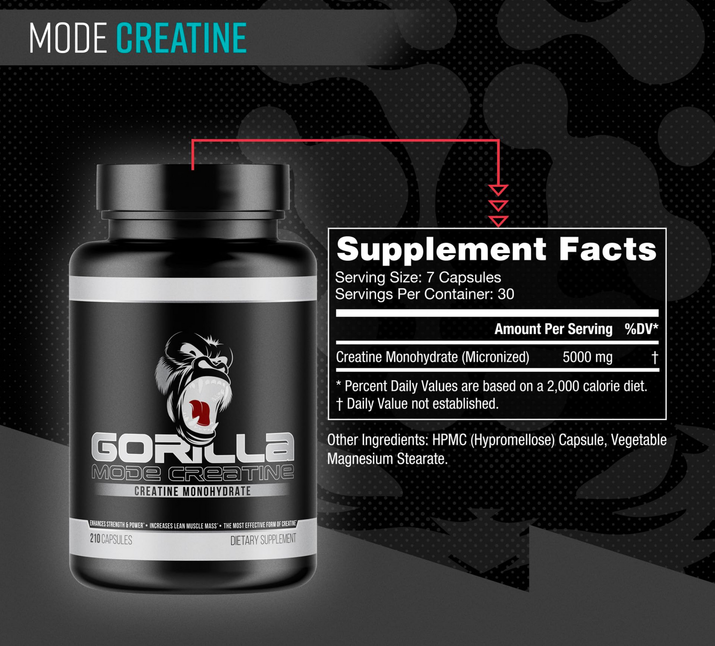 Gorilla Mind Creatine Capsules - SuppPrep