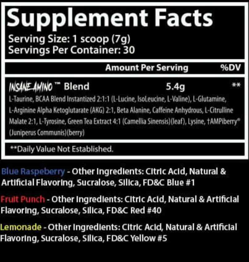 Insane Labz Insane Amino - SuppPrep