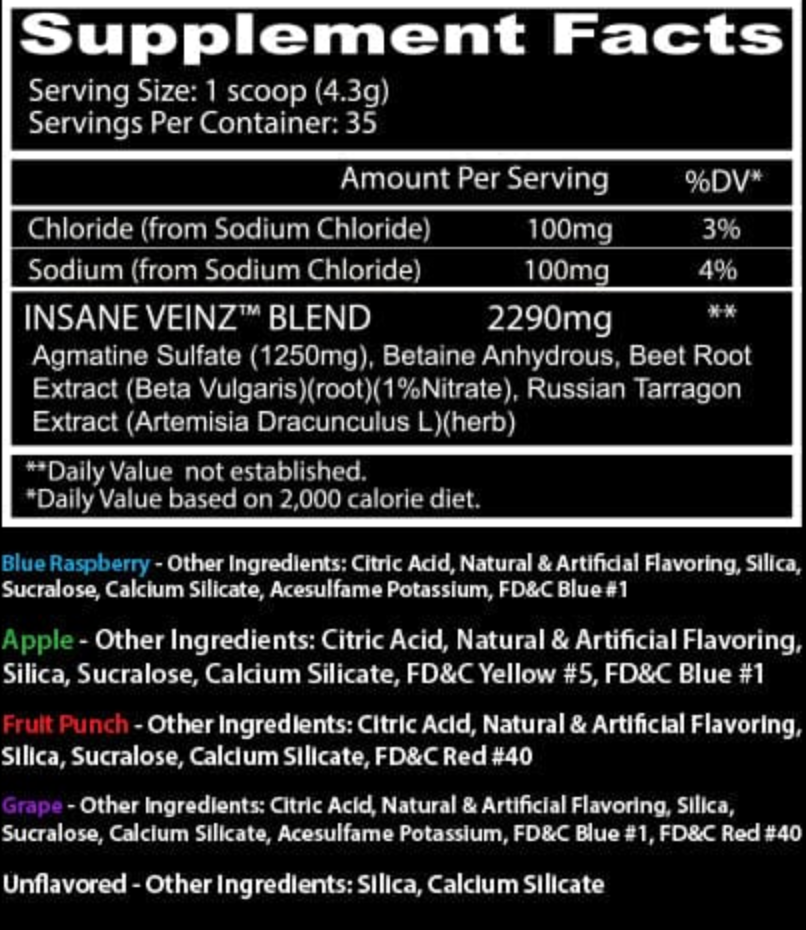 Insane Labz Insane Veinz - SuppPrep