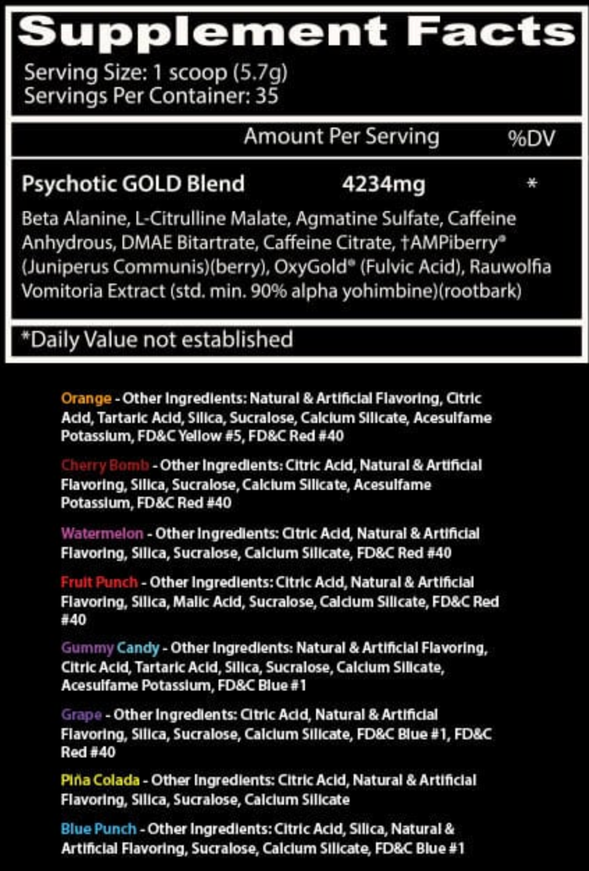 Insane Labz Psychotic Gold - SuppPrep