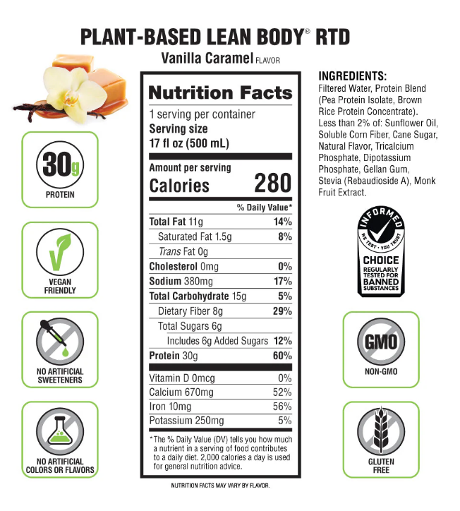 Labrada Lean Body Plant-Based RTD 17oz - SuppPrep