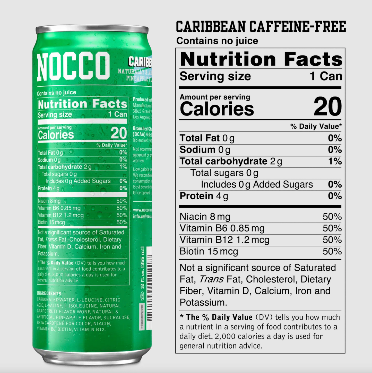 NOCCO BCAA Caffeine Free RTD - SuppPrep