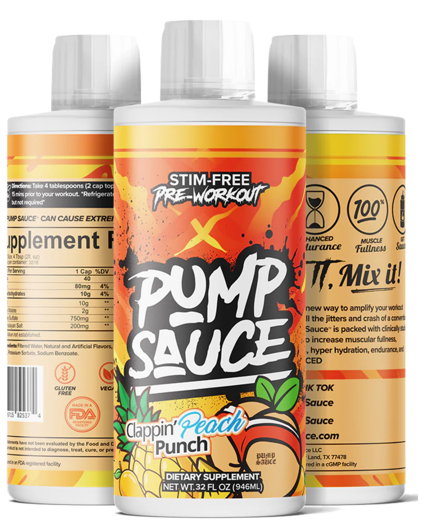 Pump Sauce Stim-Free Liquid Preworkout - SuppPrep