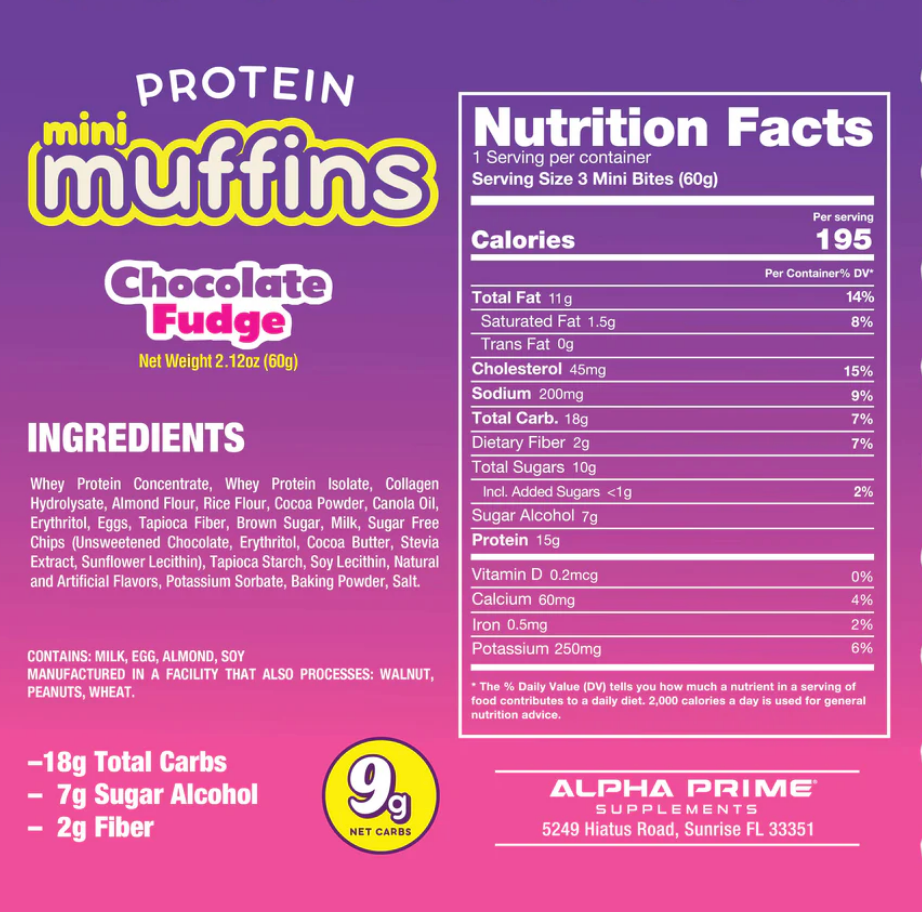 Alpha Prime Protein Brownie Minis - SuppPrep