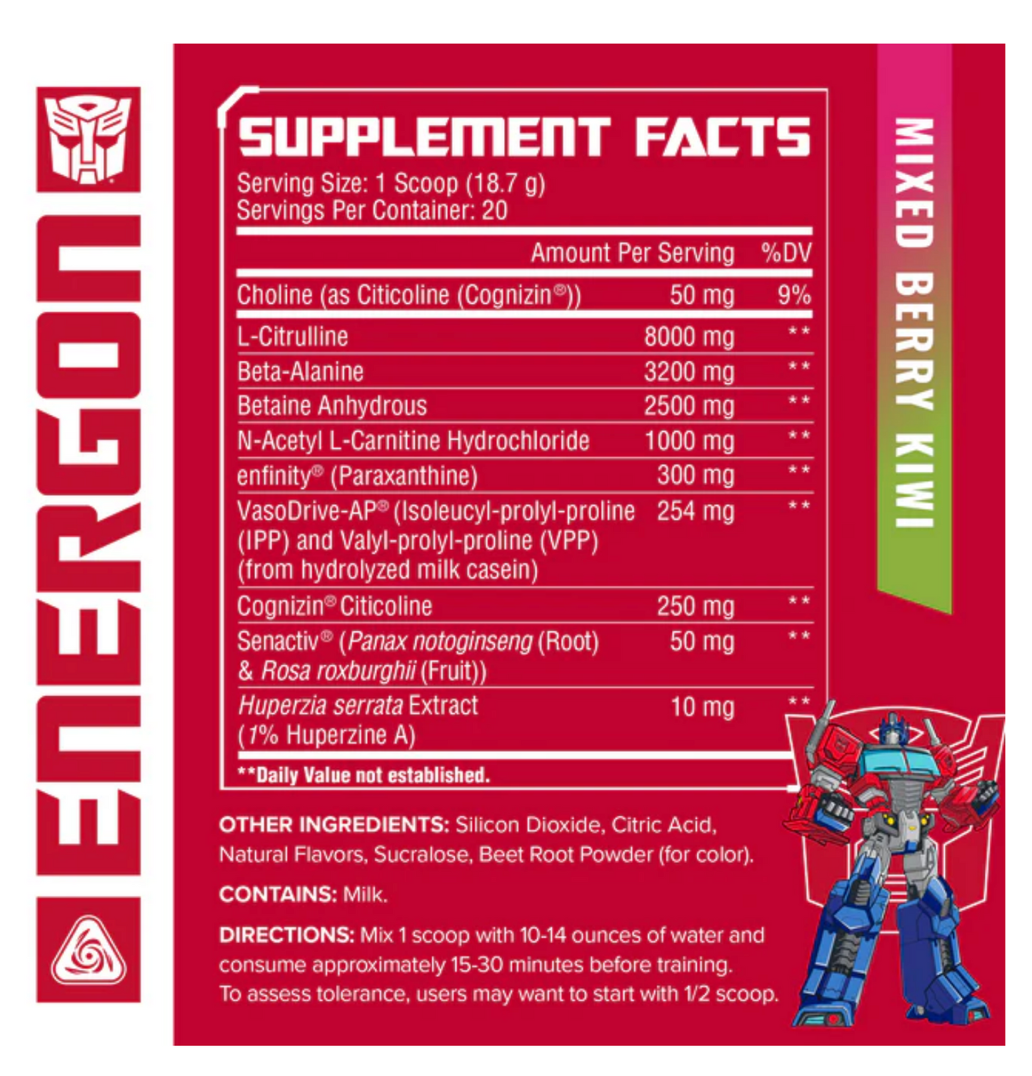 Core Nutritionals x Transformers Energon - SuppPrep