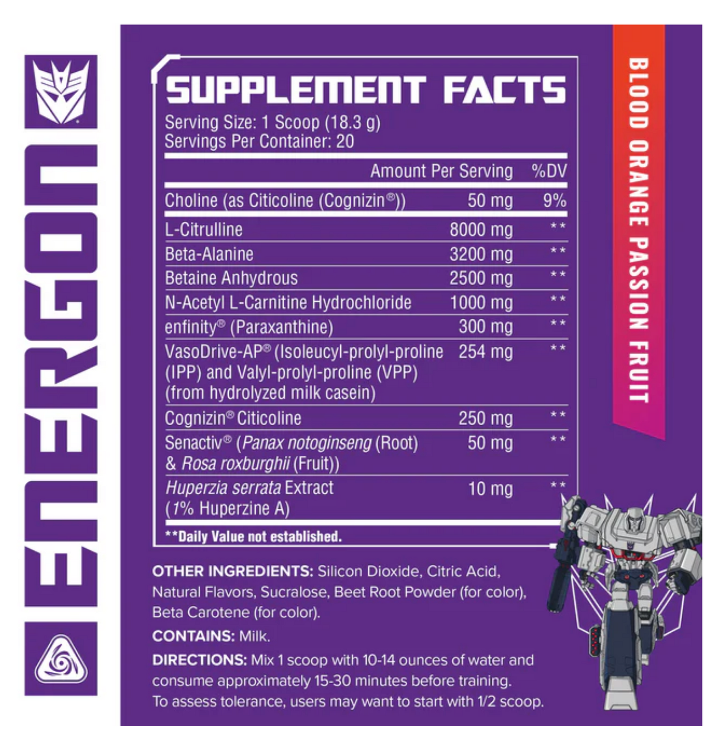 Core Nutritionals x Transformers Energon - SuppPrep