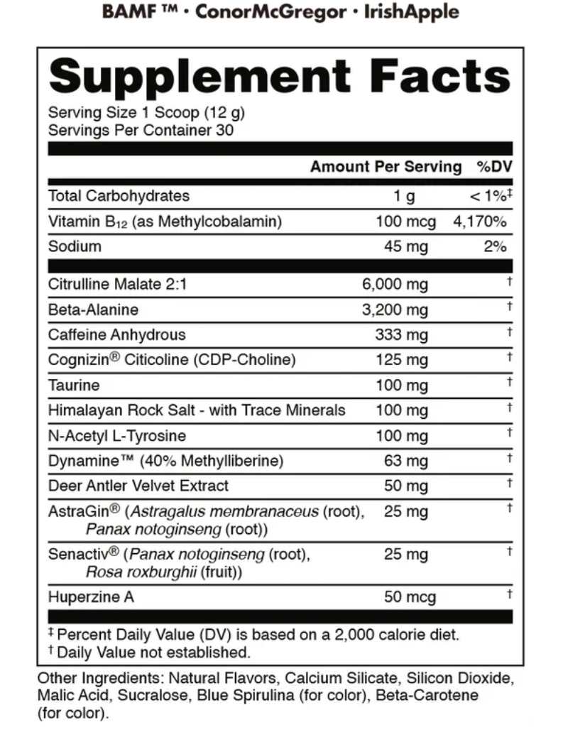 DAS Labs BAMF Conor McGregor - SuppPrep