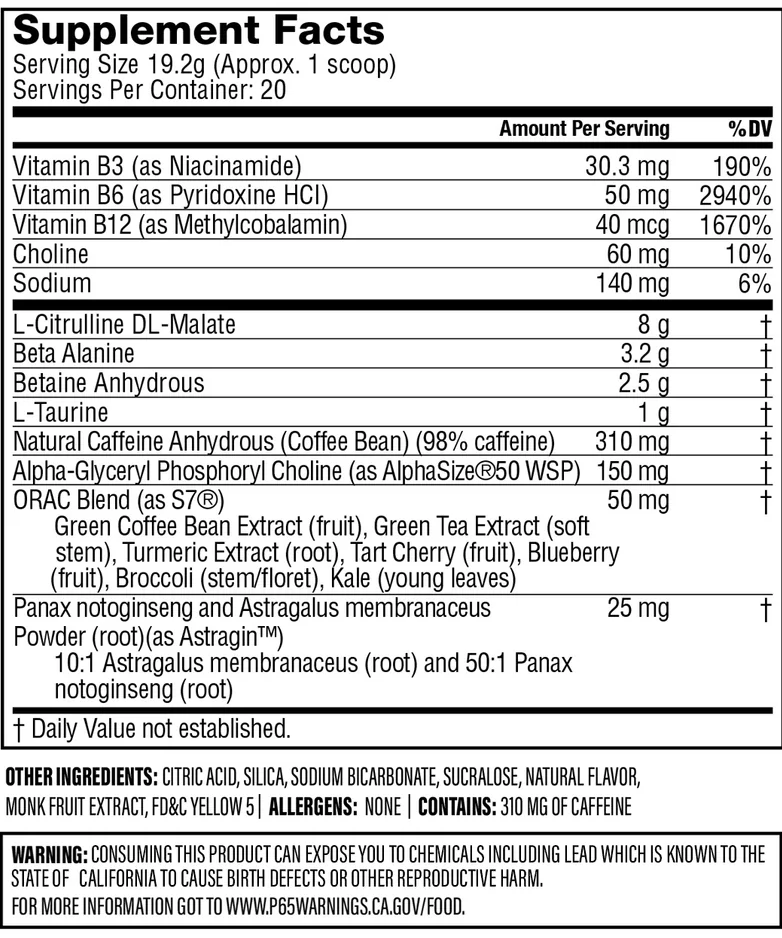 Gold's Gym Nutrition Pre-Workout - SuppPrep