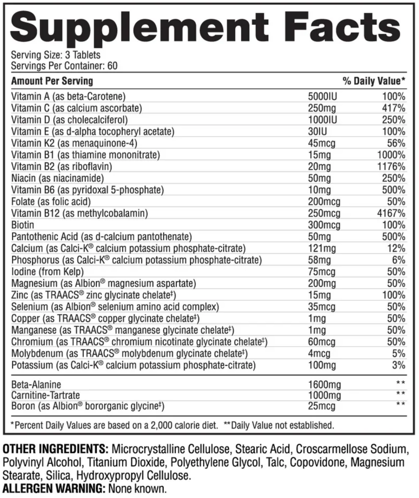 Gaspari Nutrition Anavite Sports Multi-Vitamin - SuppPrep