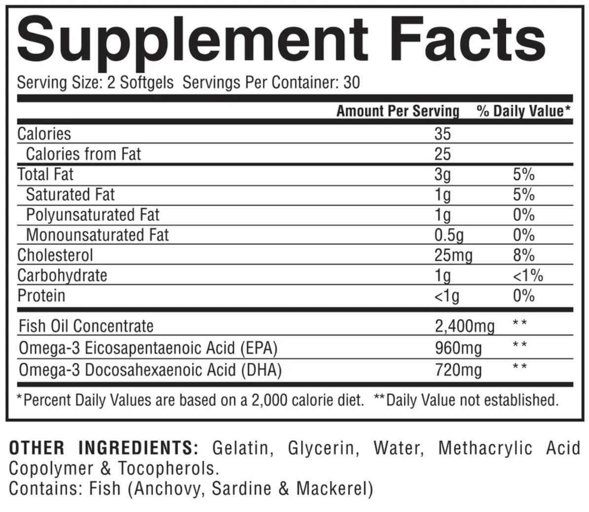 Gaspari Nutrition Omega-3 1200mg 40/30 EPA/DHA High Potency - SuppPrep