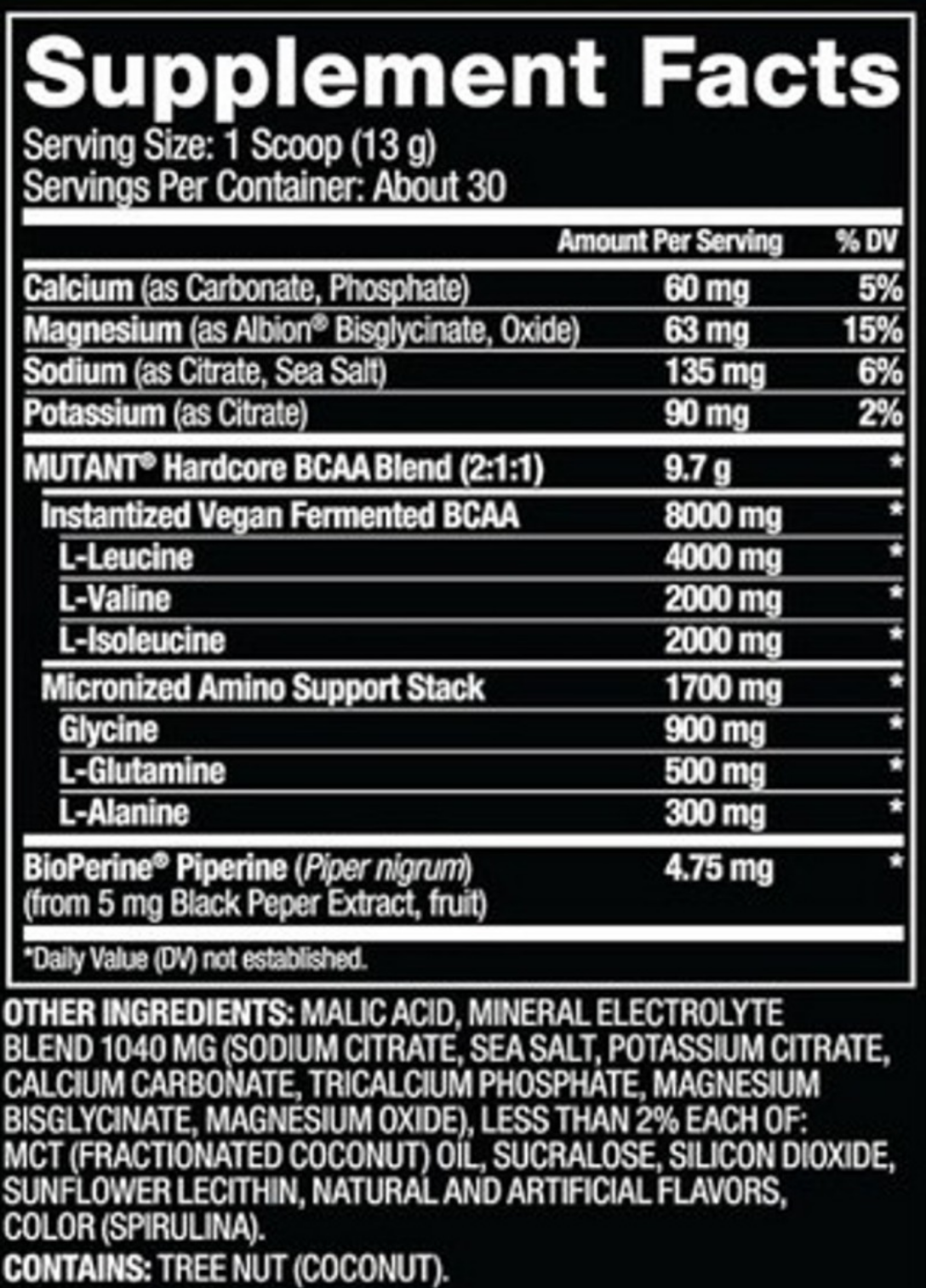 Mutant Hardcore BCAA