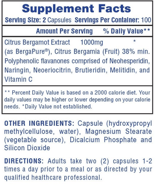 Hi-Tech Pharma Citrus Bergamot Extract