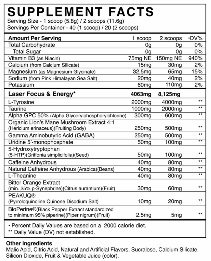BlackMarket Labs BUMP Laser Focus Nootropic