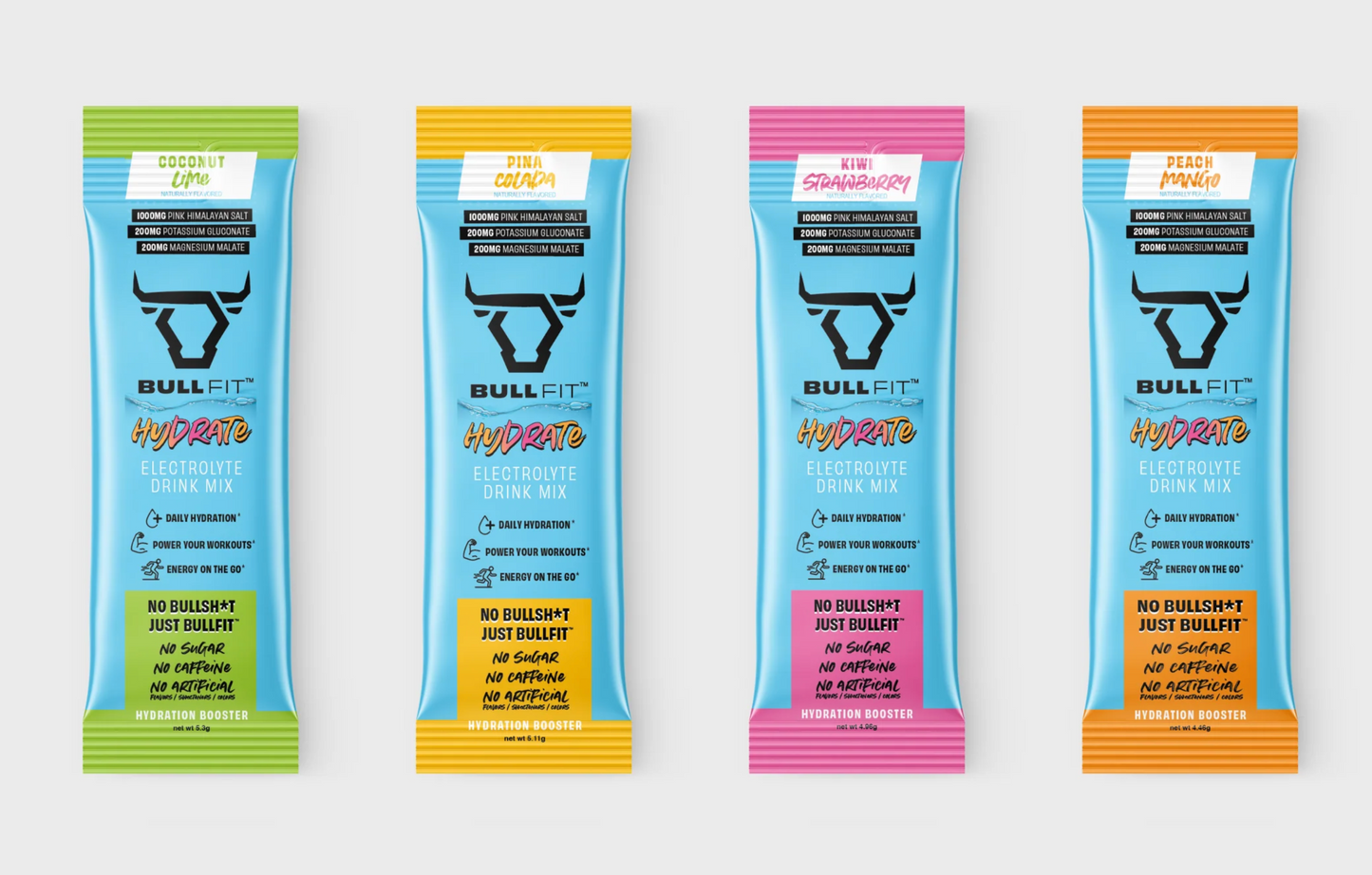 BullFit Hydrate Slap Pack Tropical Variety Pouch