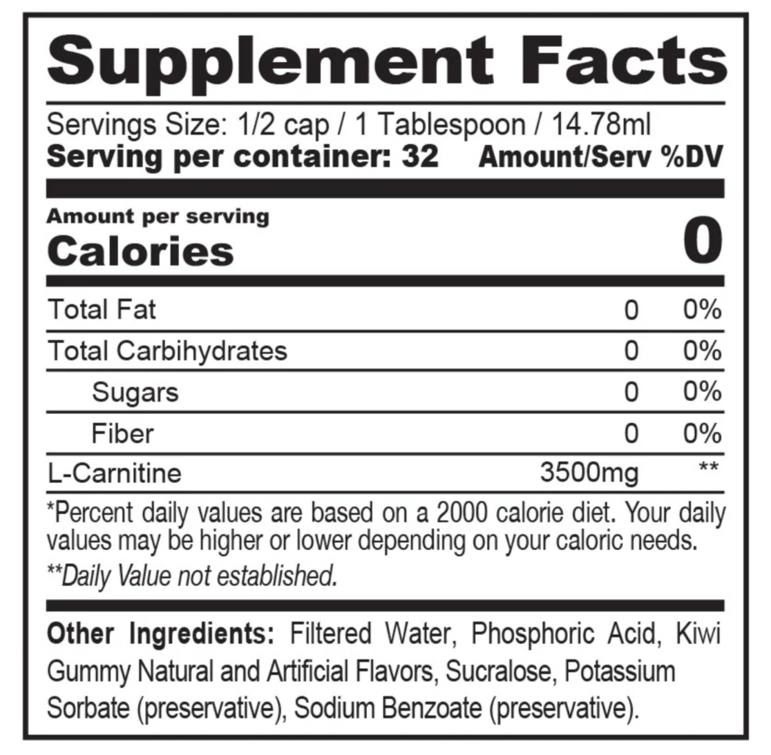 Metabolic Nutrition L-Carnitine 3500