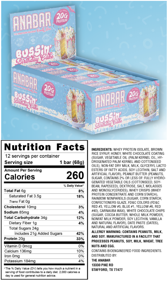 Anabar Whole Food Performance Bar - SuppPrep