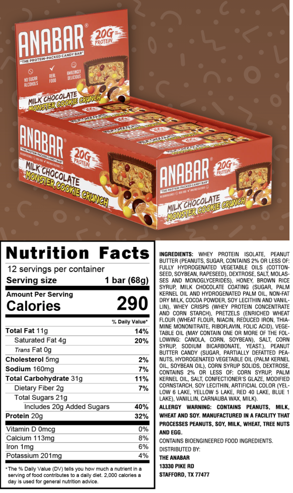 Anabar Whole Food Performance Bar - SuppPrep