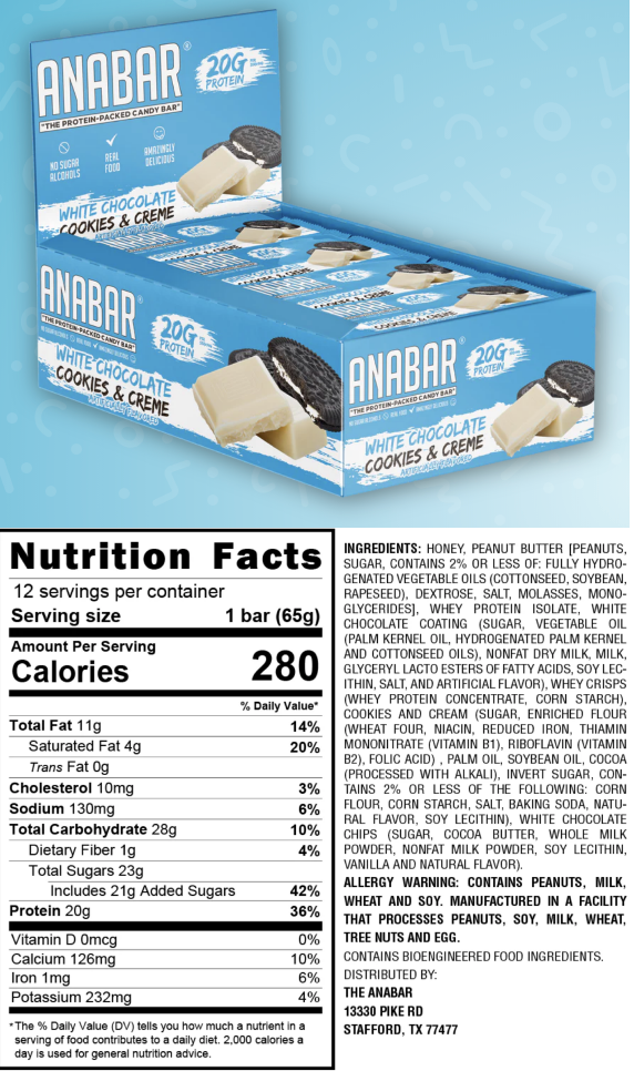 Anabar Whole Food Performance Bar - SuppPrep