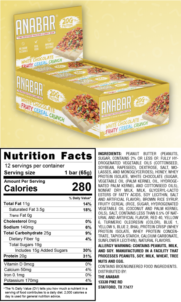 Anabar Whole Food Performance Bar - SuppPrep
