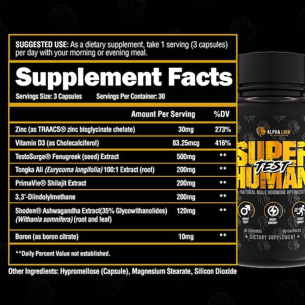 Alpha Lion Superhuman Test - SuppPrep