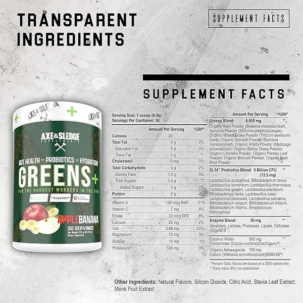 Axe and Sledge Greens Plus - SuppPrep
