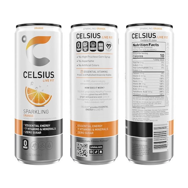 Celsius Sparkling RTD 12oz - 12pk - SuppPrep