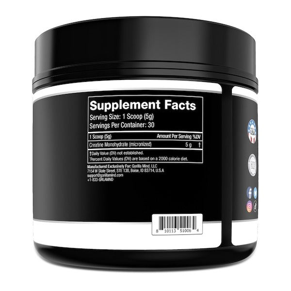 Gorilla Mind Creatine Monohydrate Powder - SuppPrep