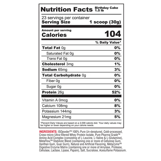 Metabolic Nutrition Iso PWDR - SuppPrep