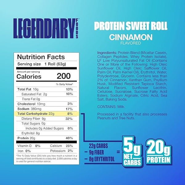 Legendary Foods Protein Sweet Roll - SuppPrep