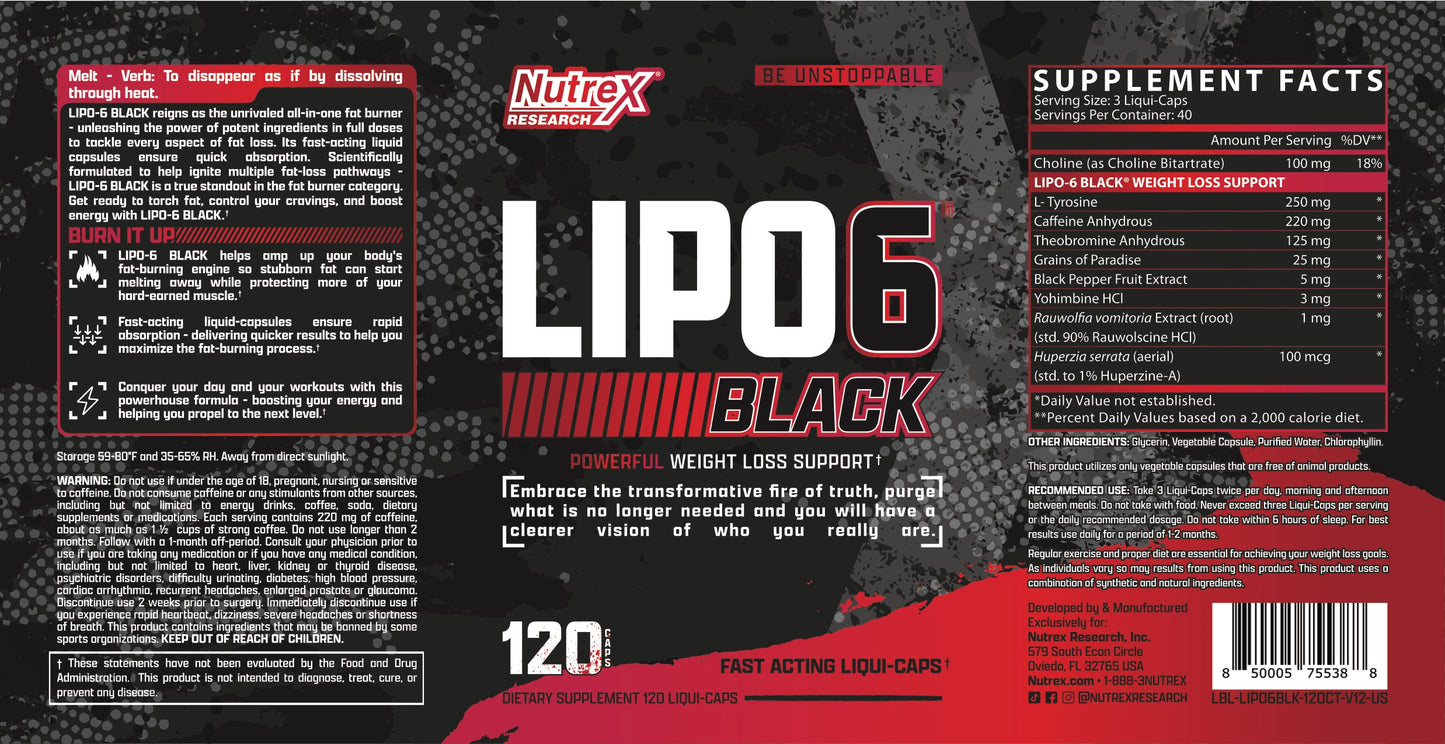 Nutrex Lipo-6 Black - SuppPrep