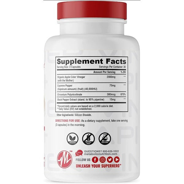 Metabolic Nutrition Apple Cider Vinegar+ - SuppPrep