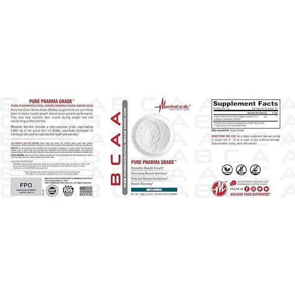 Metabolic Nutrition BCAA - SuppPrep