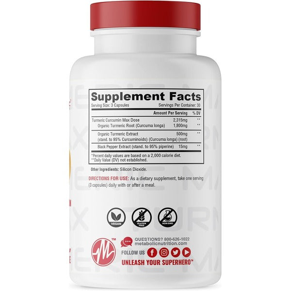Metabolic Nutrition Turmeric Max - SuppPrep