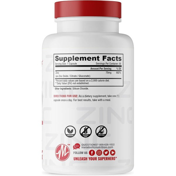 Metabolic Nutrition Zinc - SuppPrep