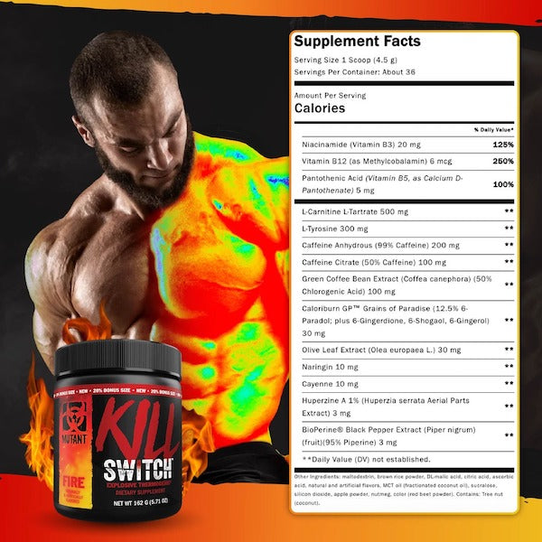 Mutant KILL SWITCH Thermogenic Fat Burner - SuppPrep