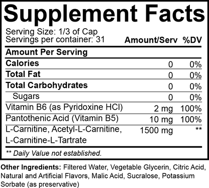 NutraKey Liquid L-Carnitine 1500mg